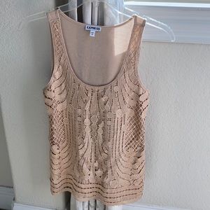 Champagne lace tank